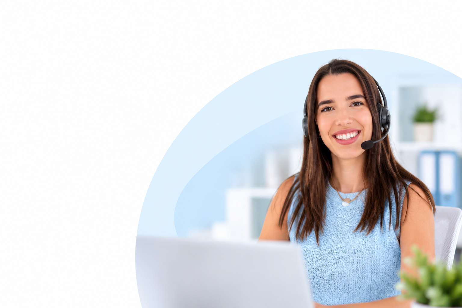 Auscultadores com microfone para apoio ao cliente