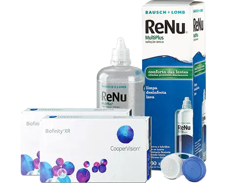 Lentes de Contato Biofinity XR + Renu Multiplus - Packs