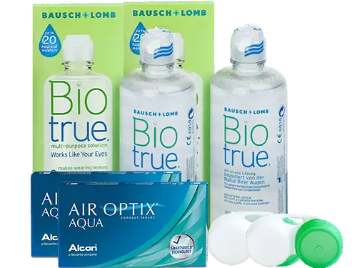Lentes de Contato Air Optix Aqua + Biotrue - Packs