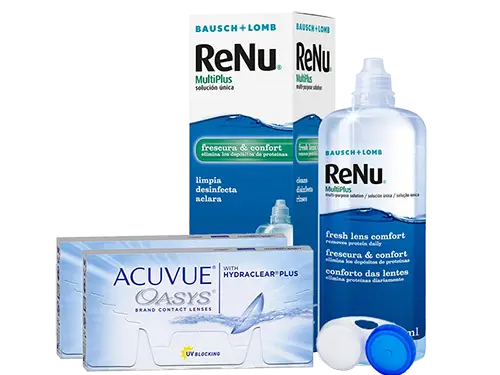Lentes de Contato Acuvue Oasys + Renu Multiplus - Packs