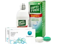 Lentes de Contato Biomedics 55 Evolution + Opti-Free Express - Packs