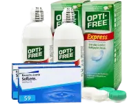 Lentes de Contato Soflens 59 + Opti-Free Express - Packs