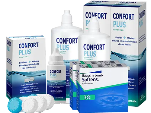 Lentes de Contato Soflens 38 + Confort Plus - Packs